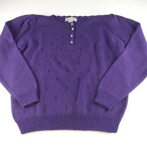 VTG Spice of Life Purple Pullover Sweater Size S